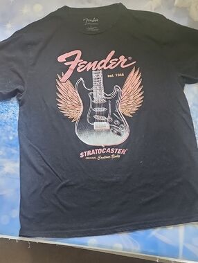 Fender Black Graphic Short Sleeve Tee "Stratacaster"